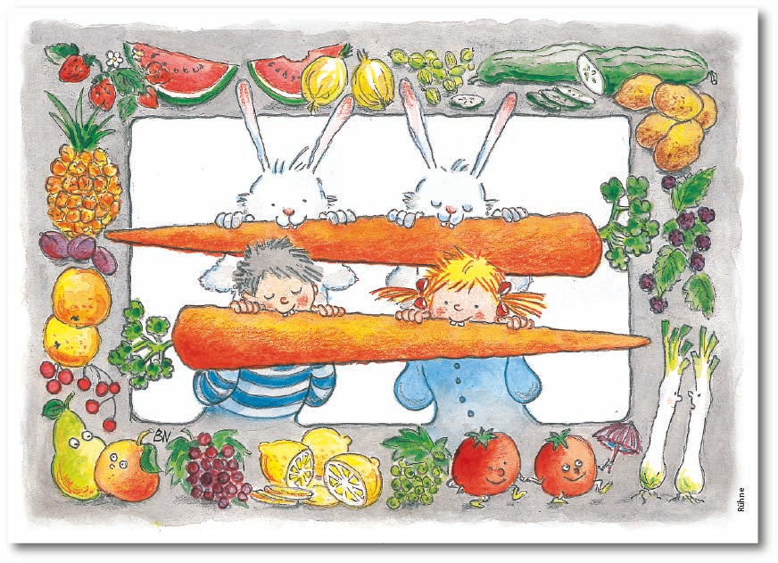 1280 Børne Tee med Grøntsager